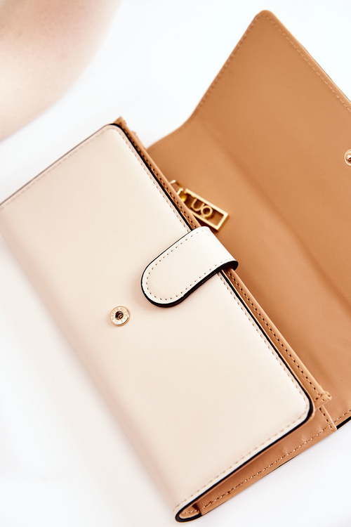 Dámske veľké kožené portfólio NOBO M0120-CM00 BEIGE