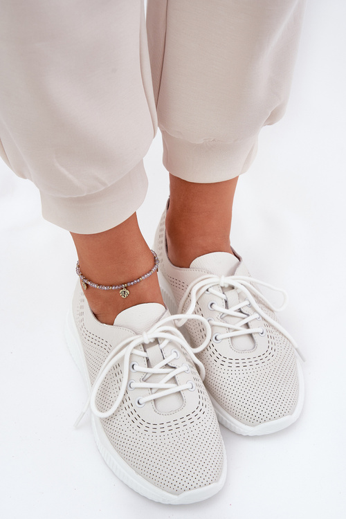 Dámské Kožené Sportovní Boty Vinceza 79532 Bílé