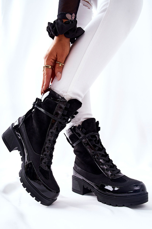 Čierne kožené topánky