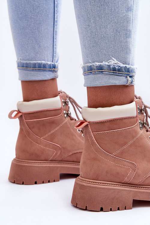 Dámske kožené izolované ružové póly