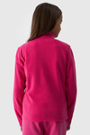 Dívčí Fleecová Mikina S Límcem Slim Fuchsie 4F