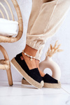 Suede Espadrilles vkĺzol Black Lesley