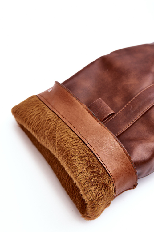 Zateplené dámské kozačky před koleno na podpatku hnědé Genzani