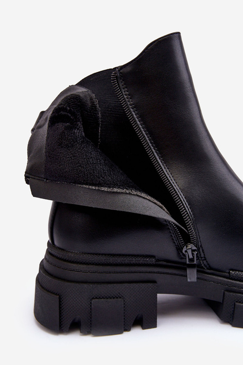 Ploché topánky Jodhpur a platforma Solita Black Solita