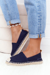 Espadrilky Na Pletené Podrážce Big Star HH274500 Tmavě Modré