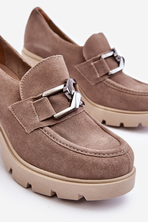 Elegantní boty na sloupu Se tmavě stříbrná zdobením béžove Harmell