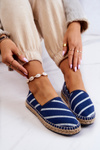 Dámska klasická espadrilles veľká hviezda JJ274960 Navy Blue