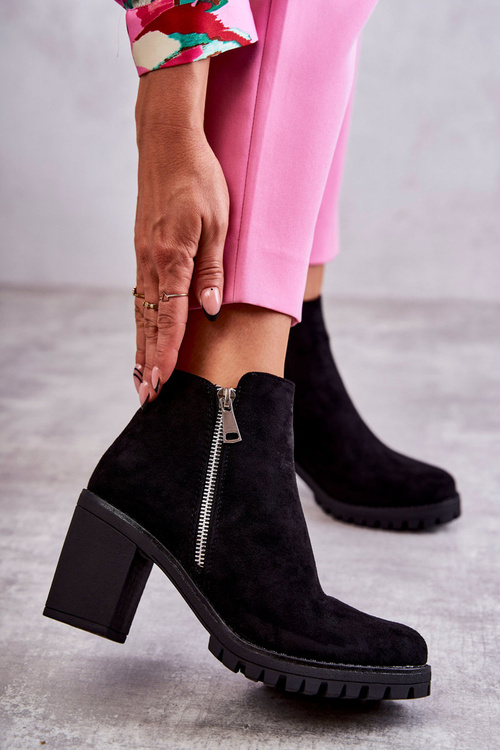 Black Sevione Suede Vysoké podpätky