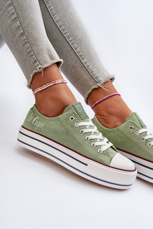 Dámske tenisky na hrubej podrážke Lee Cooper LCW-24-31-2217 Zelené