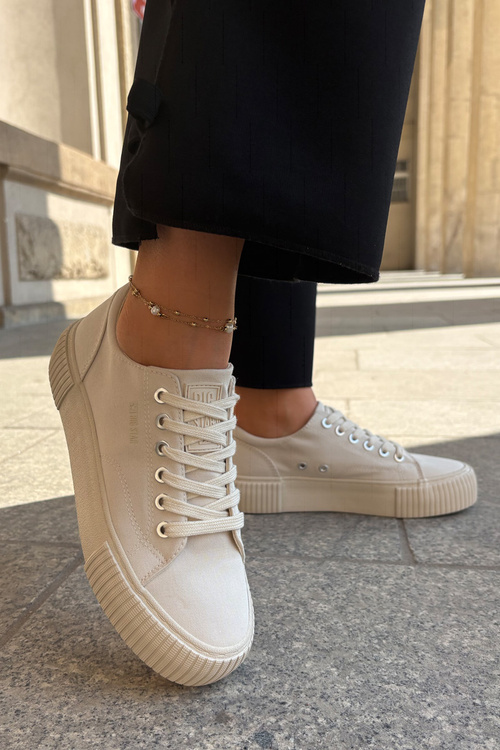 Dámske Textilné Tenisky Big Star RR274407 Béžové