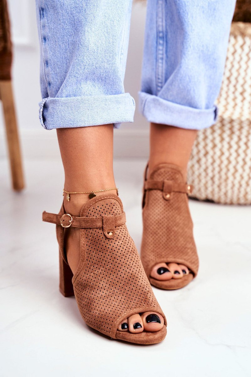 Dámske sandále na bronzovom kire Openwork Post