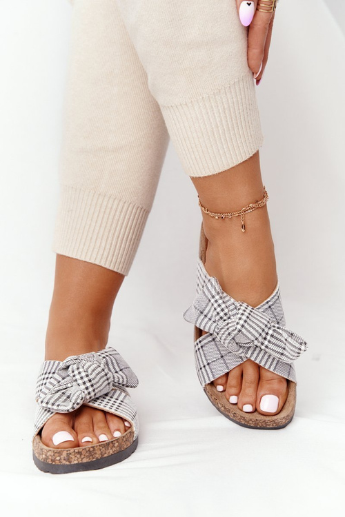 Papuče na Cork Sole Vinceza 20-30105 Gray Plaid