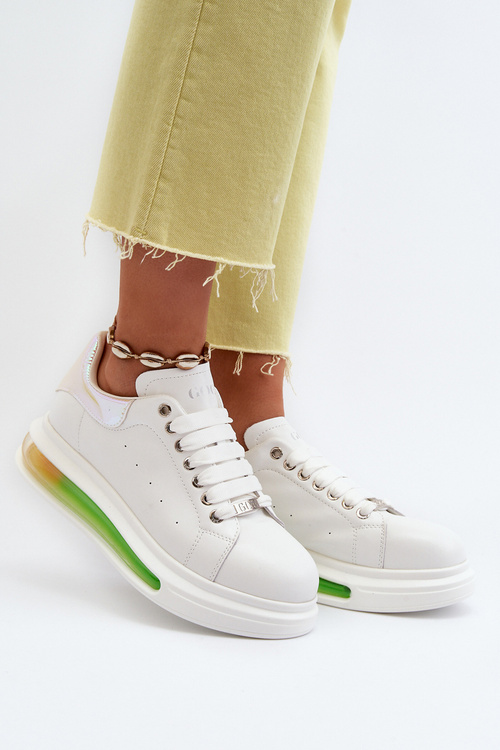 Dámske Kožené Tenisky GOE NN2N4029 Biele