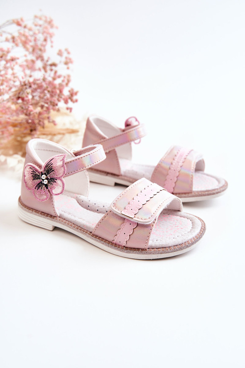 Dětské Sandály S Motýlí Růžovou Nicoll