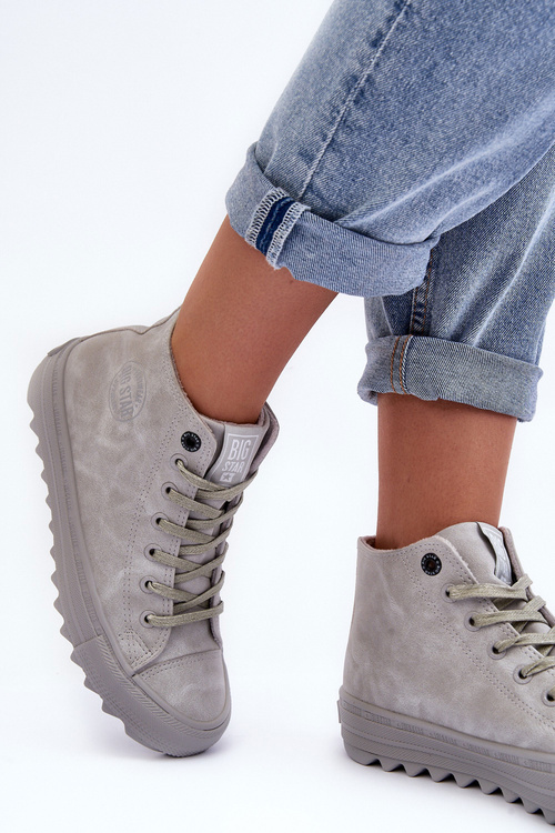 Dámske tenisky s veľkou hviezdou High Izolované sivé sivé GG274070