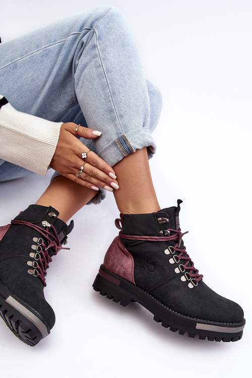 Black Big Star MM274318 Laced Boots