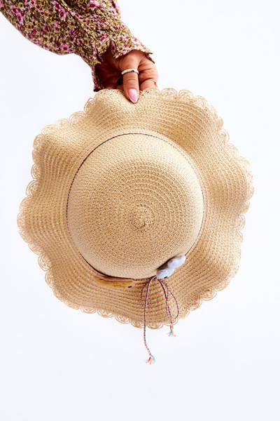 Módny detský klobúk s rybou béžou