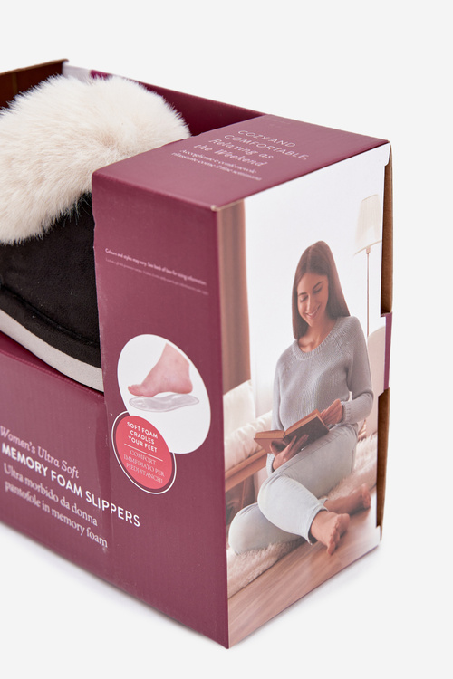 Dámske papuče s kožušinkou Čierne Zanelia