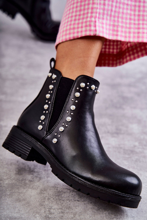 Kožené nazouváky Černá Ferra