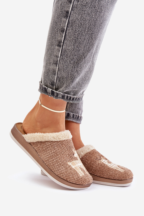 Dámské Pantofle S Jelenem Inblu CT000034 Béžové