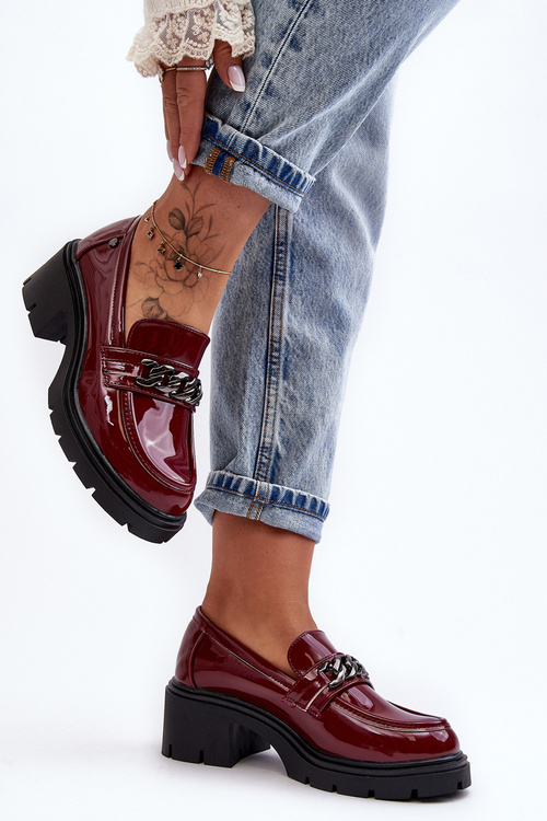 Maľované dámske nízko zakolesené burgundské blimma