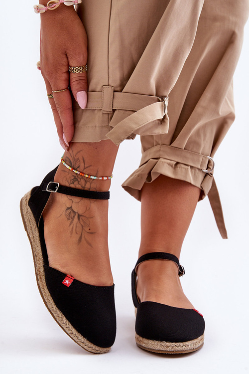 Dámské Espadryly Na Platformě Big Star FF274526 Černé