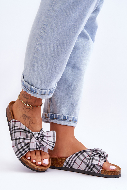 Dámske flip -flops s lukom na platforme Gray Vero