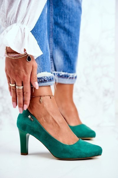 Dámske čerpadlá Sergio Leone Green Suede Olsola