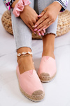 Espadrilles na pletenej podrážke veľkej hviezdy HH274496 ružová