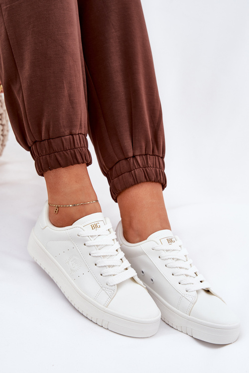 Nízké Dámské Tenisky Z Eko Kůže Big Star NN274577 Bílé