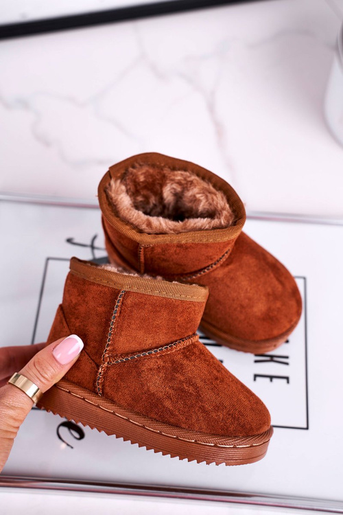 Izolované topánky pre deti snehové topánky hnedé gooby