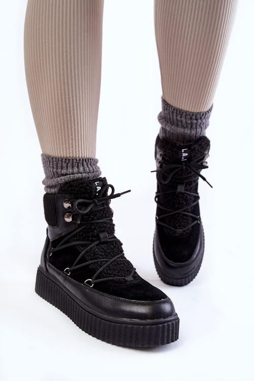 Dámske snehové topánky LA.FI 280072B-QN Čierna