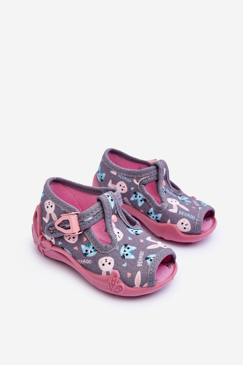 Sandals Papcie Bunnies Befado 213P139 Gray-ružový
