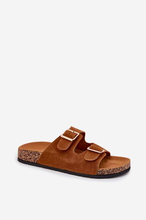 Dámske Pantofle So Zlatými Prackami A Švami Camel Lunera