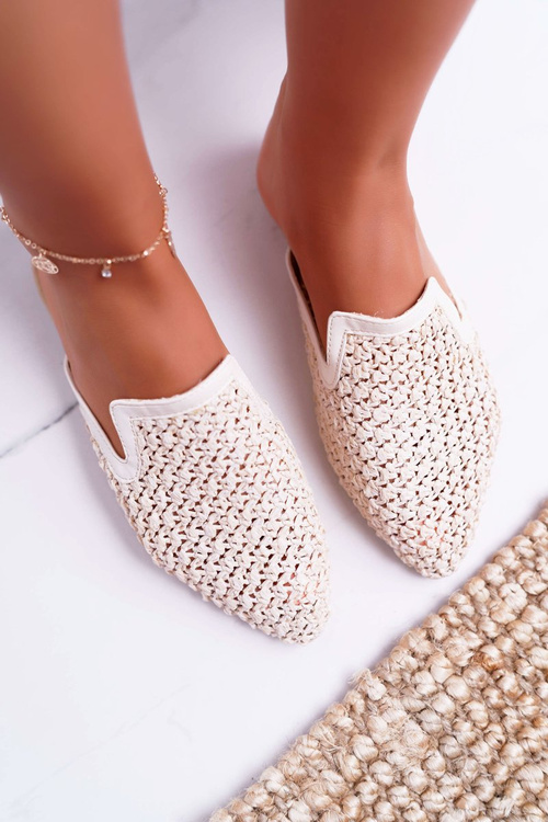 Ženské žabky elegantné béžové zločiny 3301