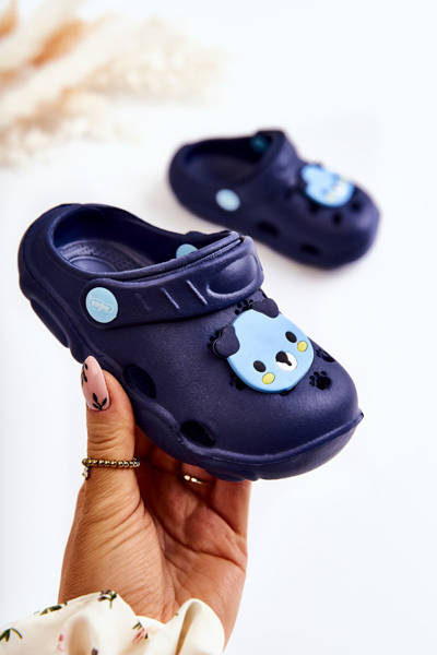 Detské žabky flops Befado Bear 159x110 NAVY BLUE