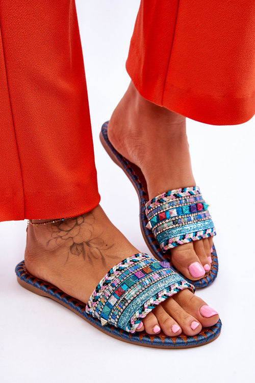 Dámske zdobené papuče Blue Bellisa