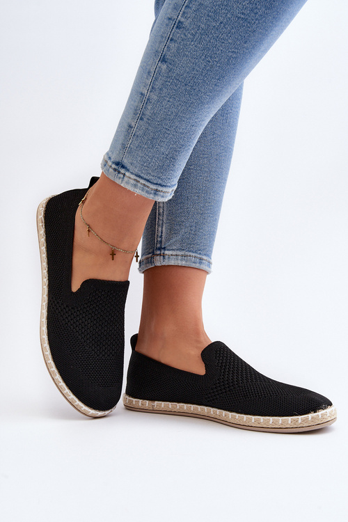 Čierne dámske slip-on espadrily Harmonie
