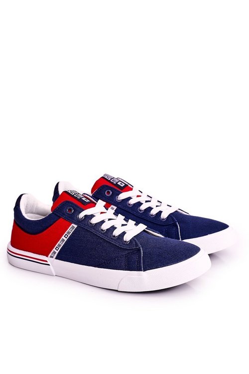 Pánska veľká hviezda FF174137 Navy-červené tenisky