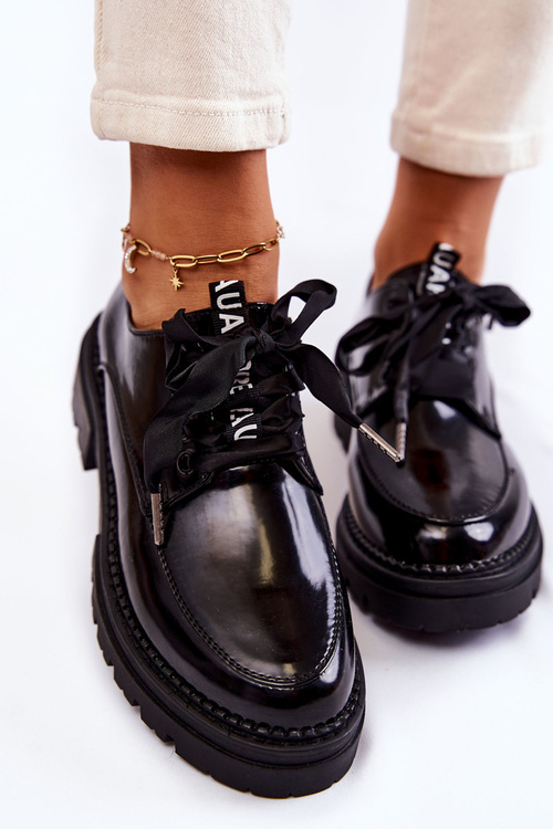 Dámske lakované topánky la.fi 210004b-nl čierna