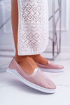 Women's Polobotky Slip-on ords Kožené Růžové Lordi