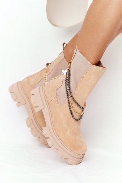 Suede Chelsea topánky Lewski Shoes 2998-0 Sands