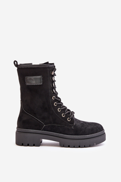 Dámske Pracovné Čižmy Na Zips Z Eko Semišom Čierne Savalann