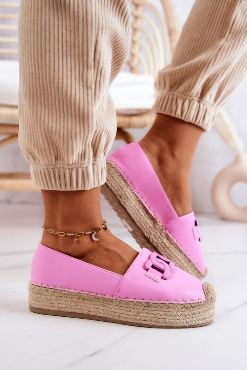 Klasické Espadrilky Na Platformě růžove Julianne