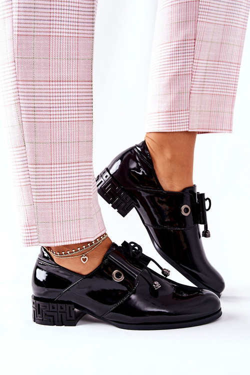 Maľované topánky Sergio leone pb260 čierna