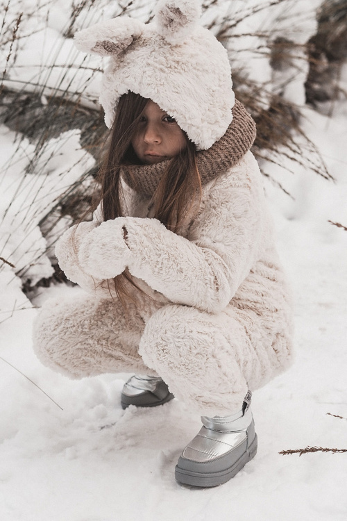 Detské snehové topánky veľká hviezda kk374218 šedá