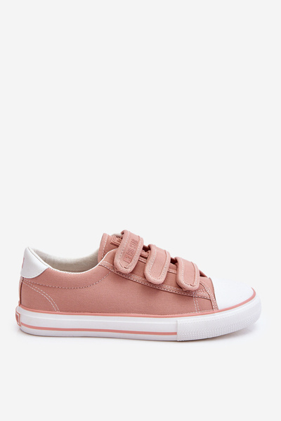 Klasické materiálové tenisky pre suchý zips veľkú hviezdu LL274A200 Pink