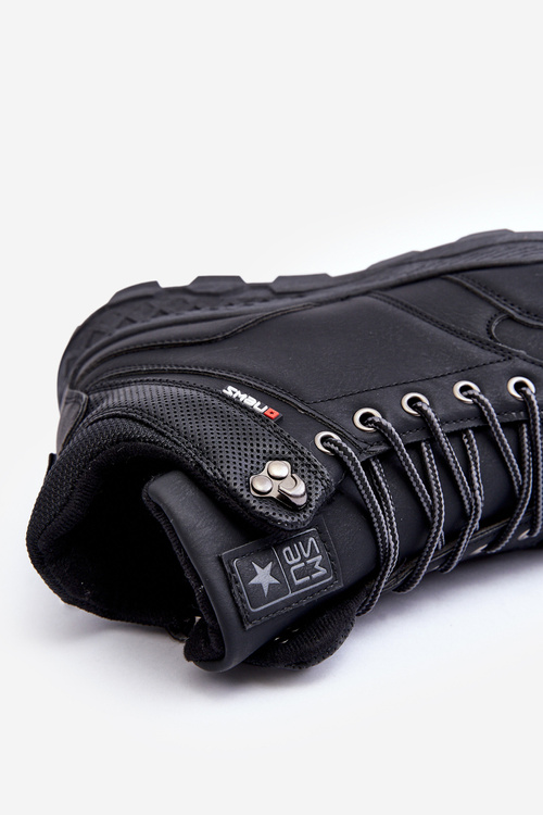 Mužské zateplené turistické boty černé Daviana