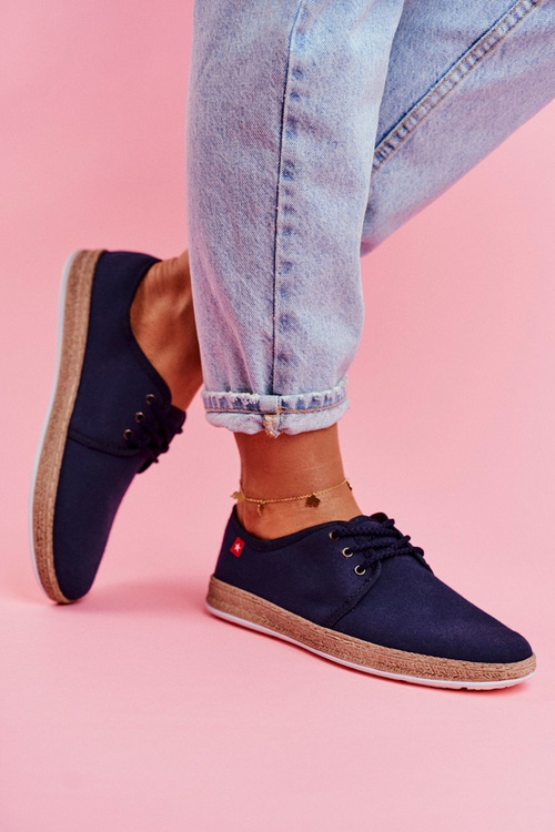 Dámske espadrilles Big Star Navy Blue FF276042