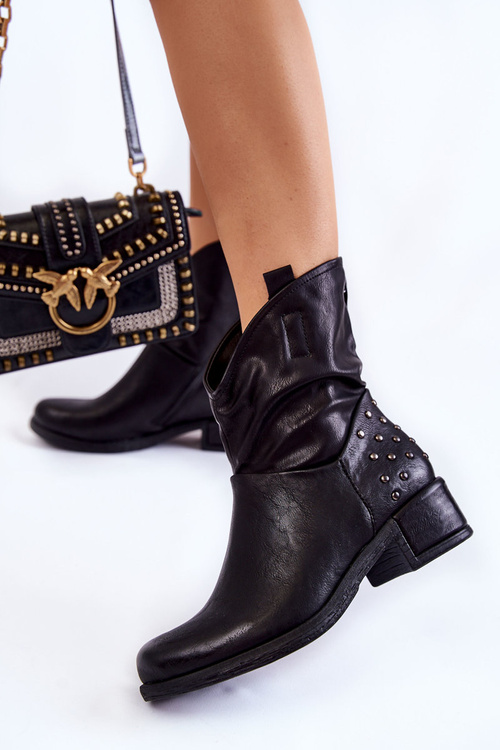 Dámské kozačky se zipem černé Lance